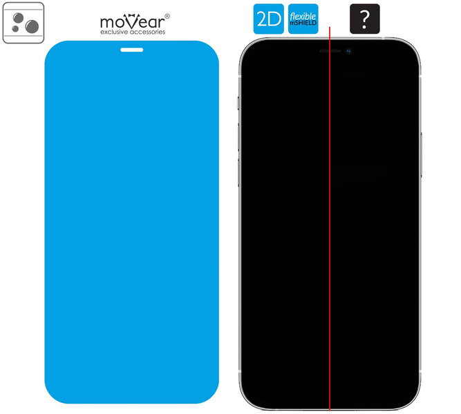 moVear flexible mSHIELD 2D do Apple iPhone 12 Pro Max (6.7"). Pancerne szkło hybrydowe.
