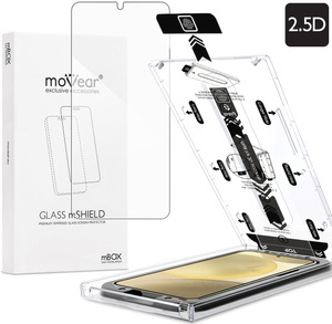 moVear mBOX GLASS mSHIELD 2.5D do Samsung Galaxy S25+ / S24+ (Plus) (6.7") (łatwy montaż)