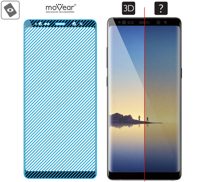 2 szt. | moVear GLASS mSHIELD 3D do Samsung Galaxy Note 8 (6.3") (na cały ekran)