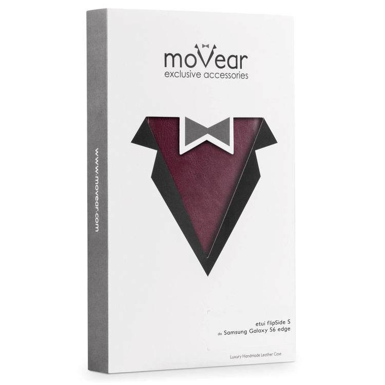 
                    moVear flipSide S Skórzane Etui do Samsung Galaxy S6 edge | Skóra Vintage | Fioletowy