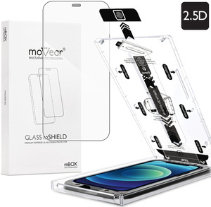 moVear mBOX GLASS mSHIELD 2.5D do Apple iPhone 12 Pro / 12 (6.1") (łatwy montaż)