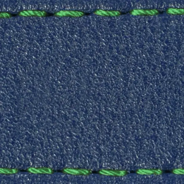 Pasek C1 23mm | Granatowy / Zielona nić | Części skórzane bez klamry