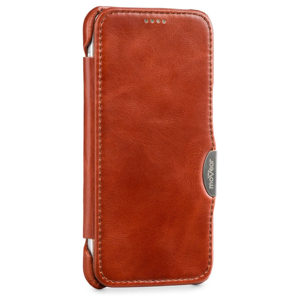 moVear flipSide C+ Skórzane Etui do Samsung Galaxy S6 | Skóra Vintage | Brązowy