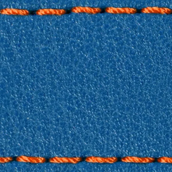 Podkładka W1 do paska 18mm | Niebieski / Ciemnopomarańczowa nić