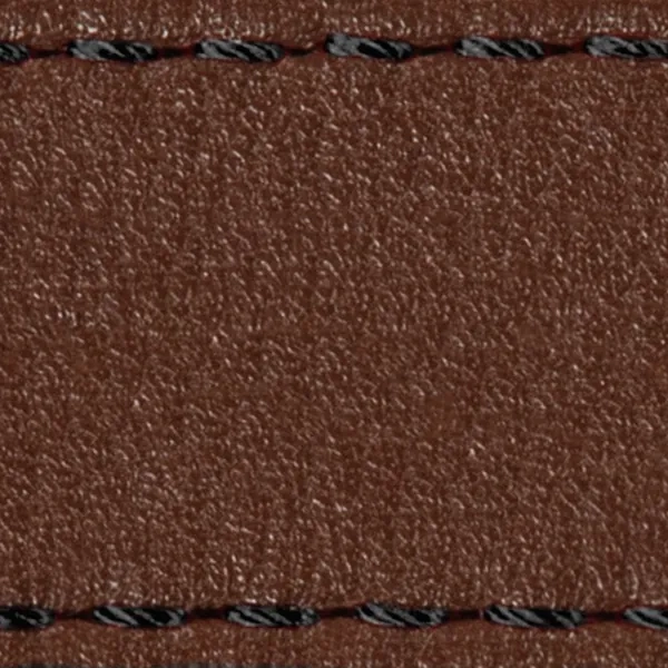 Podkładka W1 do paska 18mm | Ciemnobrązowy / Czarna nić