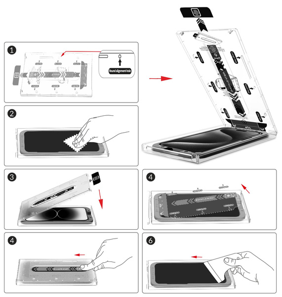 moVear mBOX GLASS mSHIELD 2.5D do Samsung Galaxy S25+ / S24+ (Plus) (6.7") (łatwy montaż)