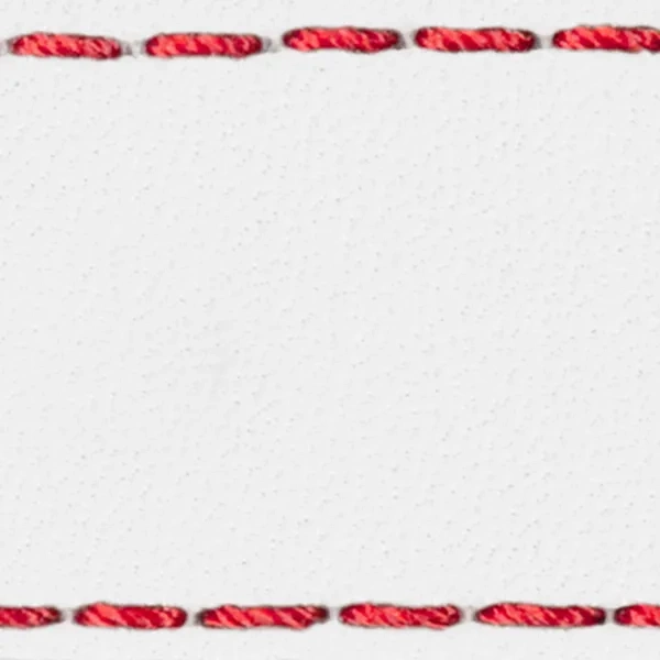 Podkładka W1 do paska 24mm | Biały / Czerwona nić