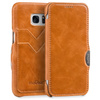 moVear flipSide C+ Skórzane Etui do Samsung Galaxy S7 | Skóra Vintage | Jasnobrązowy