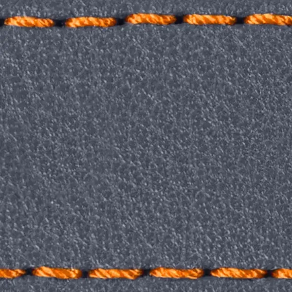 Pasek C1 23mm | Szary stalowy / Pomarańczowa nić | Części skórzane bez klamry