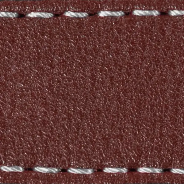 Pasek C1 23mm | Kasztanowy / Srebrna nić | Części skórzane bez klamry