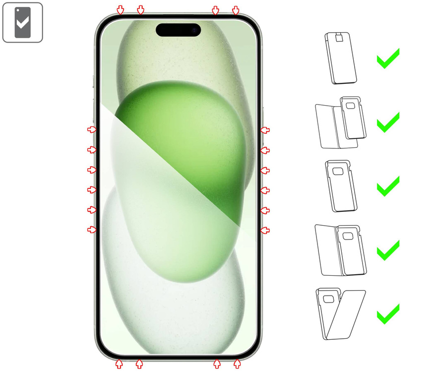 2 szt. | moVear mBOX GLASS mSHIELD 2.5D do Apple iPhone 16/15 Plus / 15 Pro Max (6.7") (łatwy montaż)