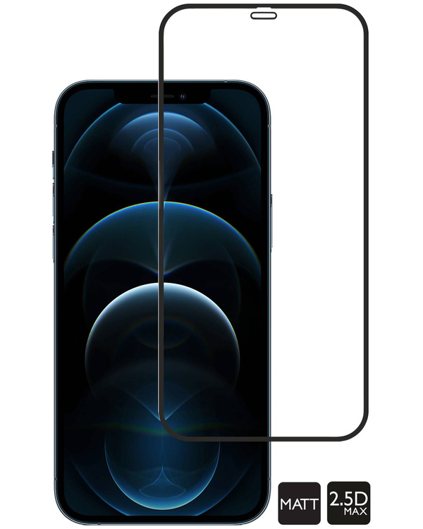 moVear GLASS mSHIELD 2.5D MAX MATT do Apple iPhone 12 Pro Max (6.7") (Antyrefleksyjne, kompatybilne z etui)