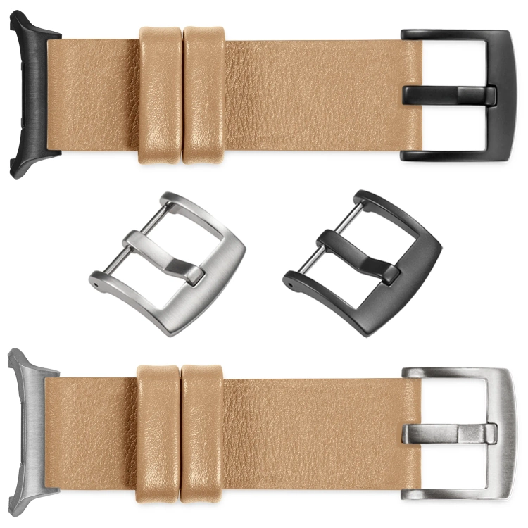 moVear Prestige S1 Skórzany pasek 22mm do Samsung Galaxy Watch Ultra | Cappuccino [rozmiary XS-XXL i klamra do wyboru]
