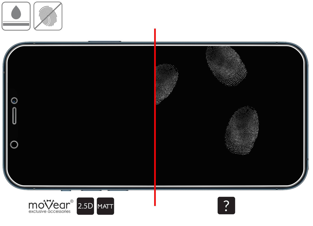 moVear GLASS mSHIELD 2.5D MATT do Apple iPhone 12 Pro Max (6.7") (Antyrefleksyjne, kompatybilne z etui)