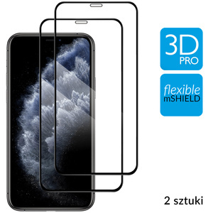 2 szt. | moVear flexible mSHIELD 3D PRO do Apple iPhone 11 Pro / Xs / X (5.8"). Pancerne szkło hybrydowe.