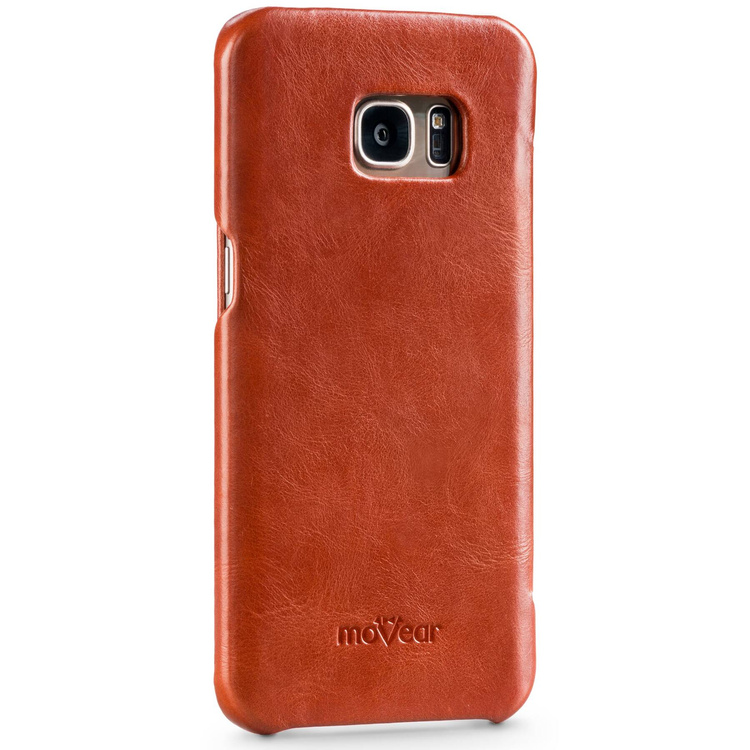 moVear flipSide S skórzane etui do Samsung Galaxy S7 edge (5.5") | Skóra naturalna vintage (Brązowa)