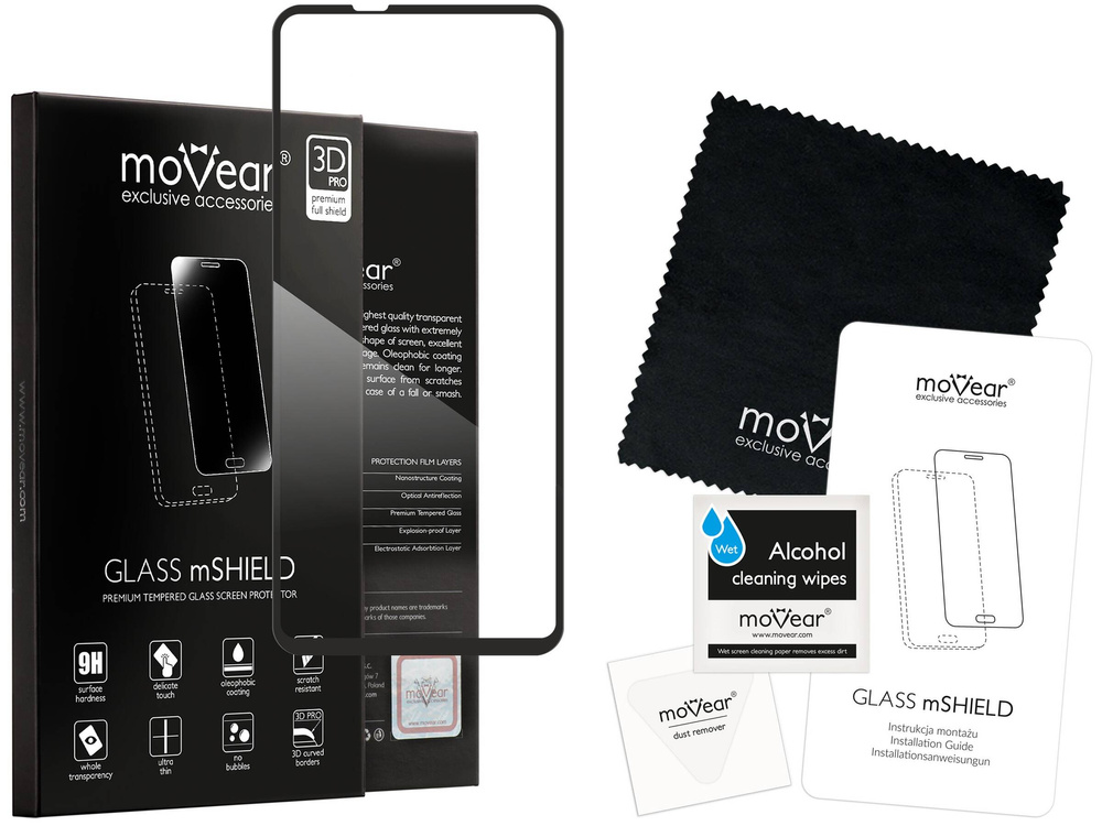 moVear GLASS mSHIELD 3D PRO-E do Samsung Galaxy A21 (6.5") (kompatybilne z etui)