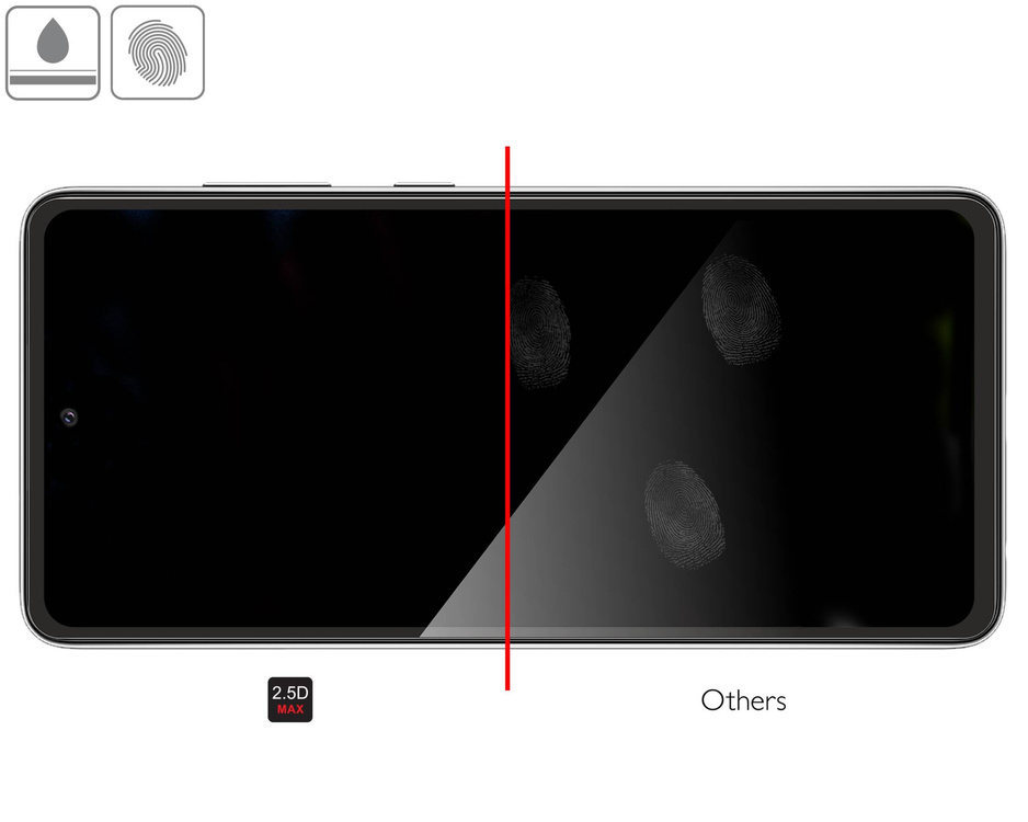moVear GLASS mSHIELD 2.5D MAX do Samsung Galaxy A52s / A52 (6.5") (kompatybilne z etui)
