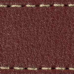 Pasek C1 20mm | Kasztanowy / Kremowa nić | Części skórzane bez klamry