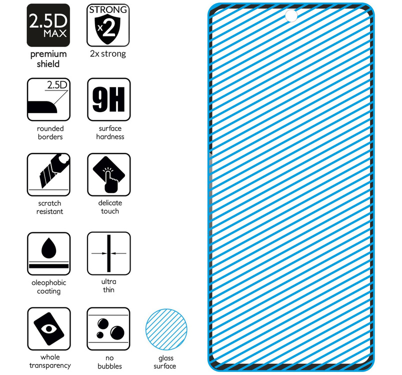 2 szt. | moVear GLASS mSHIELD 2.5D MAX do Samsung Galaxy S20 FE (6.5") (kompatybilne z etui)