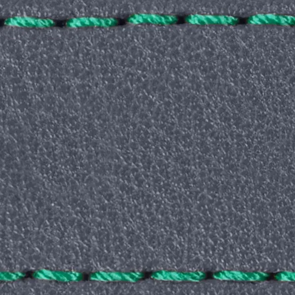 Pasek C1 23mm | Szary stalowy / Turkusowa nić | Części skórzane bez klamry