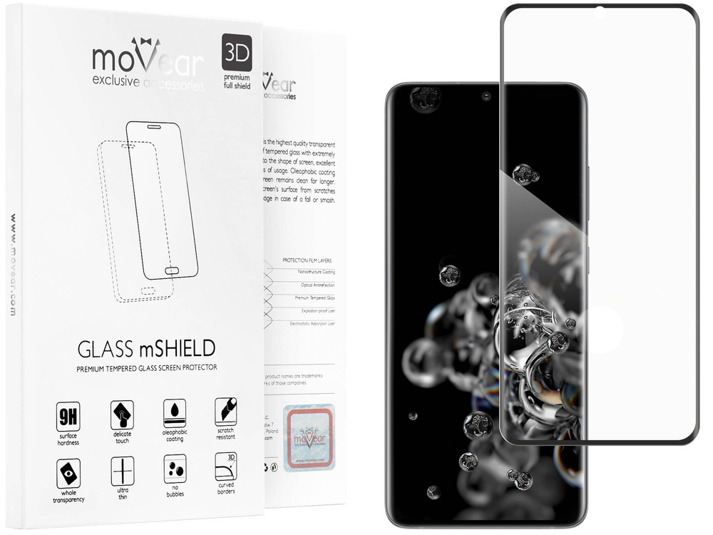 moVear GLASS mSHIELD 3D do Samsung Galaxy S20 Ultra (6.9") (na cały ekran)