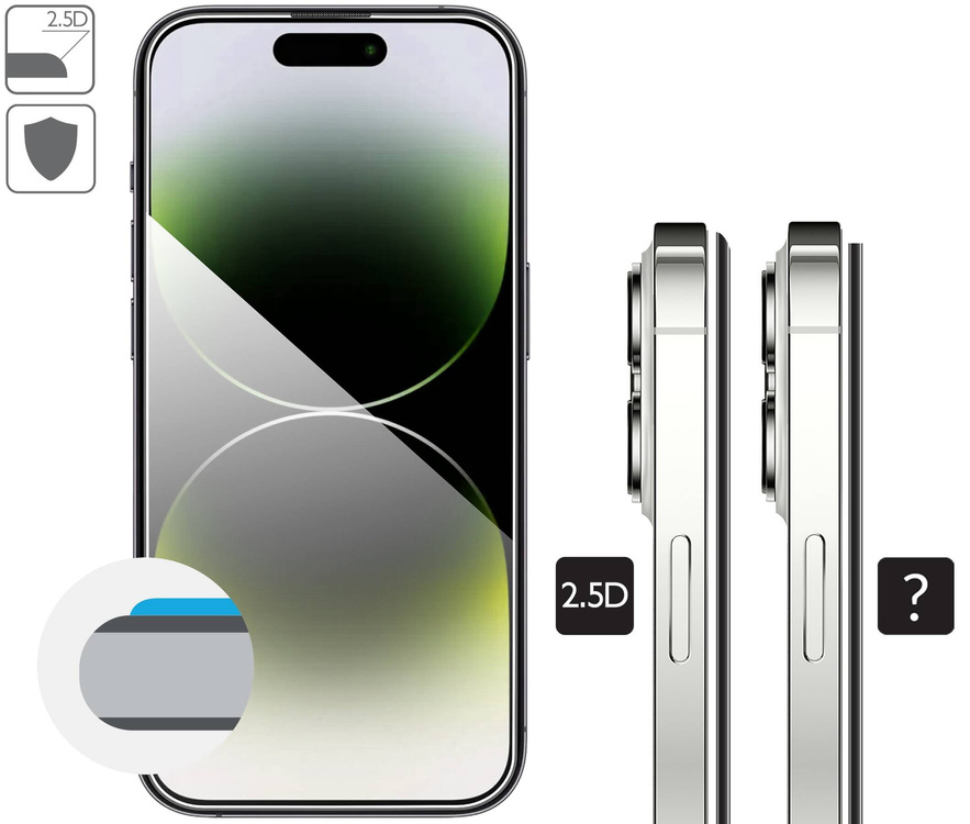 moVear mBOX GLASS mSHIELD 2.5D do Apple iPhone 14 Pro Max (6.7") (łatwy montaż)
