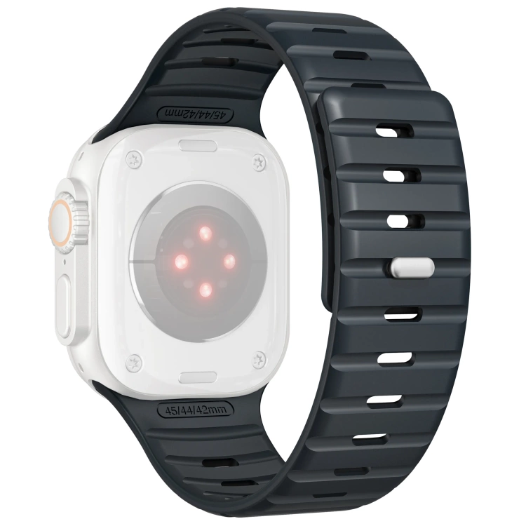 Pasek silikonowy SIL M1 do Apple Watch 10 / 9 / 8 / 7 / 6 / 5 / 4 / SE (46/45/44mm) & Ultra (49mm) | Czarny