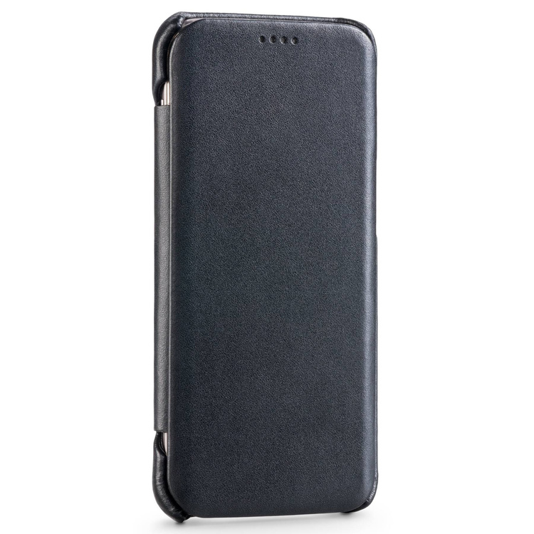 moVear flipSide S+ Skórzane Etui do Samsung Galaxy S7 edge | Skóra Gładka | Czarny