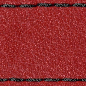 Pasek C1 22mm | Czerwony szkarłatny / Czarna nić | Części skórzane bez klamry