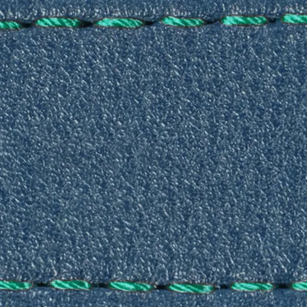 Podkładka W1 do paska 24mm | Niebieski Jeans / Turkusowa nić