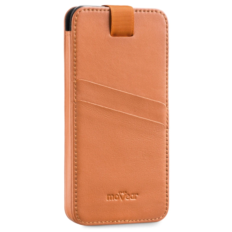 moVear pocketCase C+ skórzana wsuwka do Apple iPhone Air / 11 Pro MAX / Xs MAX / 11 / XR / 8/7/6 Plus | Skóra naturalna nappa (Jasnobrązowa)