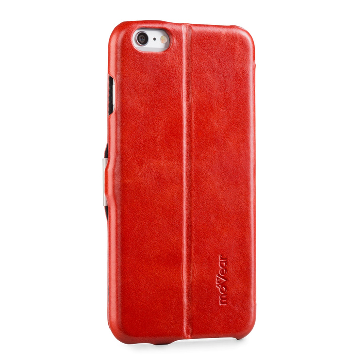 moVear flipSide C skórzane etui do Apple iPhone 6 Plus / 6s Plus (5.5") | Skóra naturalna vintage (Czerwona)