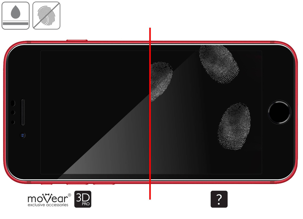 2 szt. | moVear GLASS mSHIELD 3D PRO do Apple iPhone SE (2022 / 2020) / 8 / 7 (4.7") (na cały ekran)