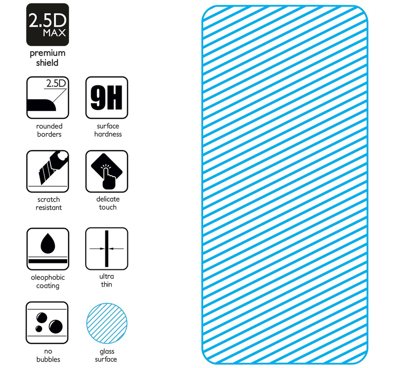 moVear GLASS mSHIELD 2.5D MAX do Samsung Galaxy S22+ (Plus) (6.6") (kompatybilne z etui)
