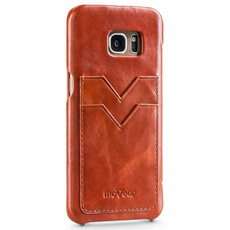 
                    moVear flipSide S+ Skórzane Etui do Samsung Galaxy S7 edge | Skóra Vintage | Brązowy