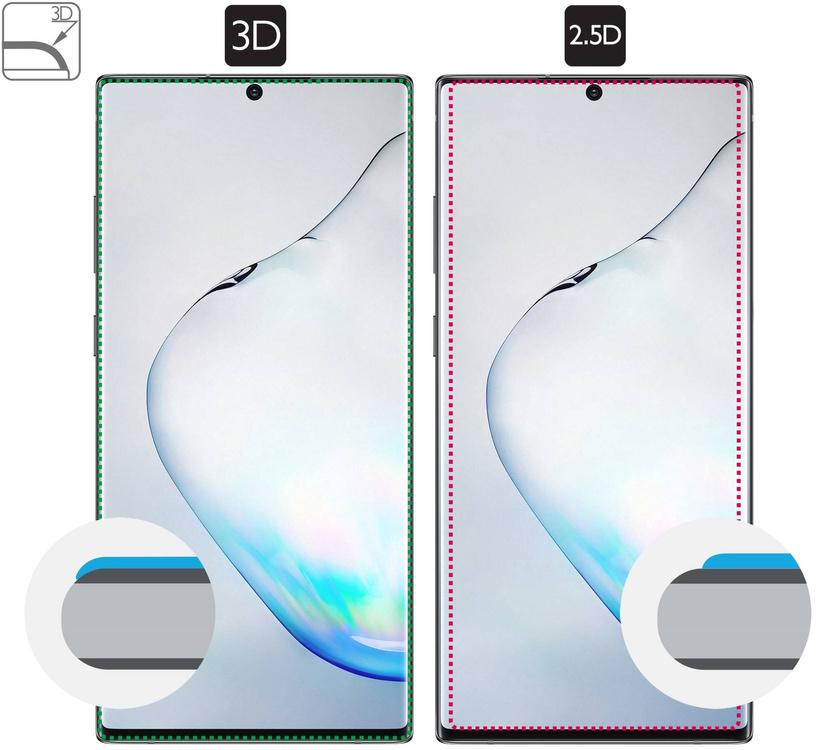 moVear GLASS mSHIELD 3D do Samsung Galaxy Note 10+ (Plus) (6.8") (na cały ekran)