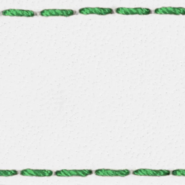 Podkładka W1 do paska 20mm | Biały / Zielona nić