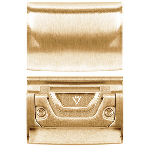 moVear | Adapter paska 20mm do Garmin QuickFit 22mm Fenix / Forerunner / Epix / Instinct / Enduro / Quatix / MARQ - 47/45mm | Złoty Stal nierdzewna +PVD