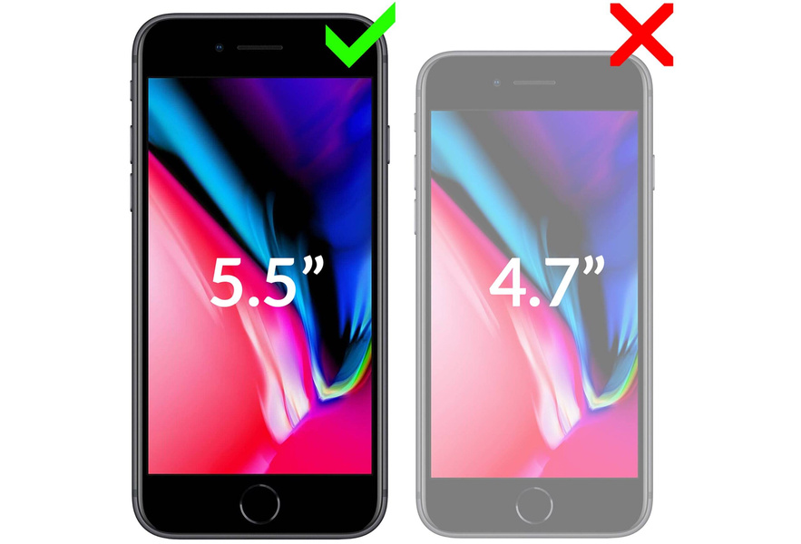 moVear flipSide C skórzane etui do Apple iPhone 8 Plus / 7 Plus (5.5") | Skóra naturalna vintage (Czarna)