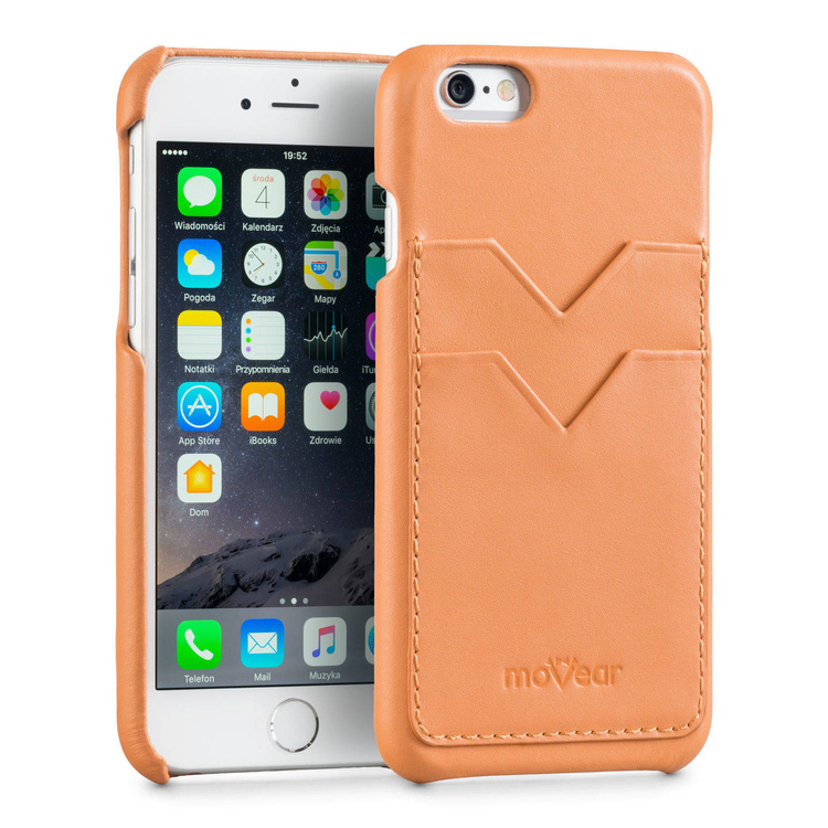 moVear backCover S+ Skórzane Etui Plecki do Apple iPhone 6 / 6s | Skóra Gładka | Cappuccino