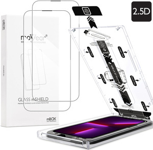 2 szt. | moVear mBOX GLASS mSHIELD 2.5D do Apple iPhone 14 Plus / 13 Pro Max (6.7") (łatwy montaż)