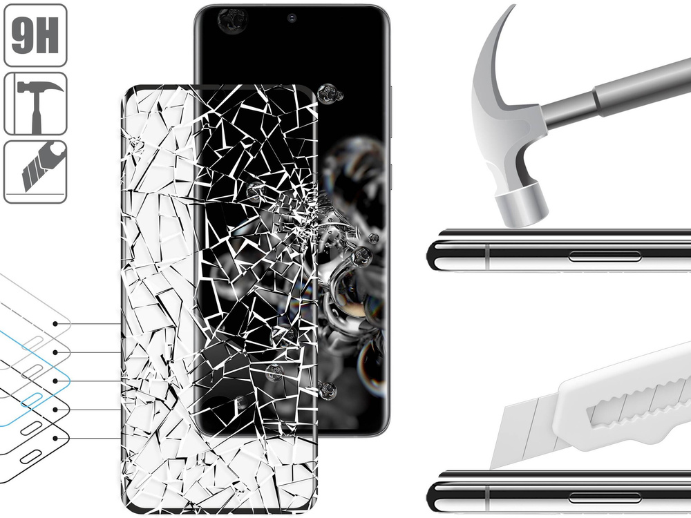 2 szt. | moVear GLASS mSHIELD 3D do Samsung Galaxy S20 Ultra (6.9") (na cały ekran)