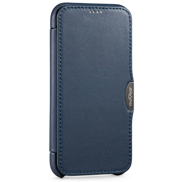 moVear flipSide C skórzane etui do Apple iPhone 11 Pro (5.8") | Skóra naturalna nappa (Granatowa)