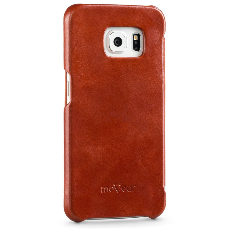 
                    moVear flipSide S Skórzane Etui do Samsung Galaxy S6 edge | Skóra Vintage | Brązowy