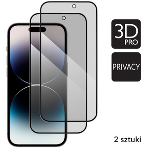 2 szt. | moVear GLASS mSHIELD 3D PRO privacy do Apple iPhone 14 Pro (6.1") | (Prywatyzujące)