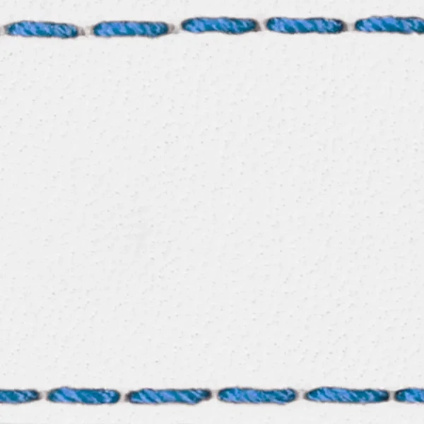 Podkładka W1 do paska 20mm | Biały / Niebieska nić