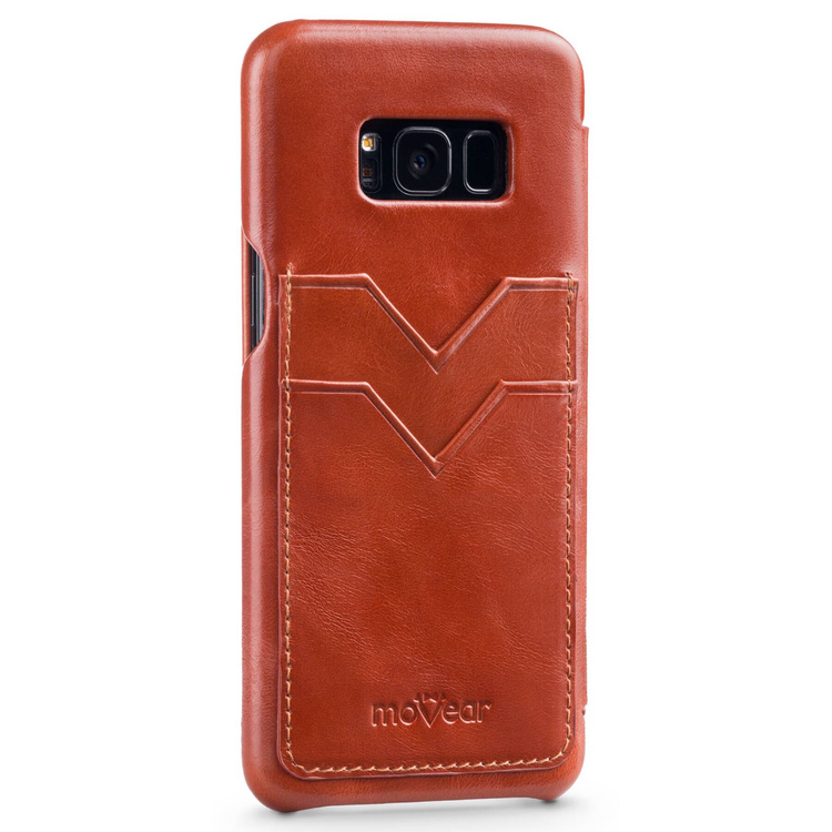 moVear flipSide S+ Skórzane Etui do Samsung Galaxy S8+ (Plus) | Skóra Vintage | Brązowy