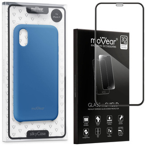 moVear silkyCase Etui + Szkło 3D PRO na Apple iPhone XR