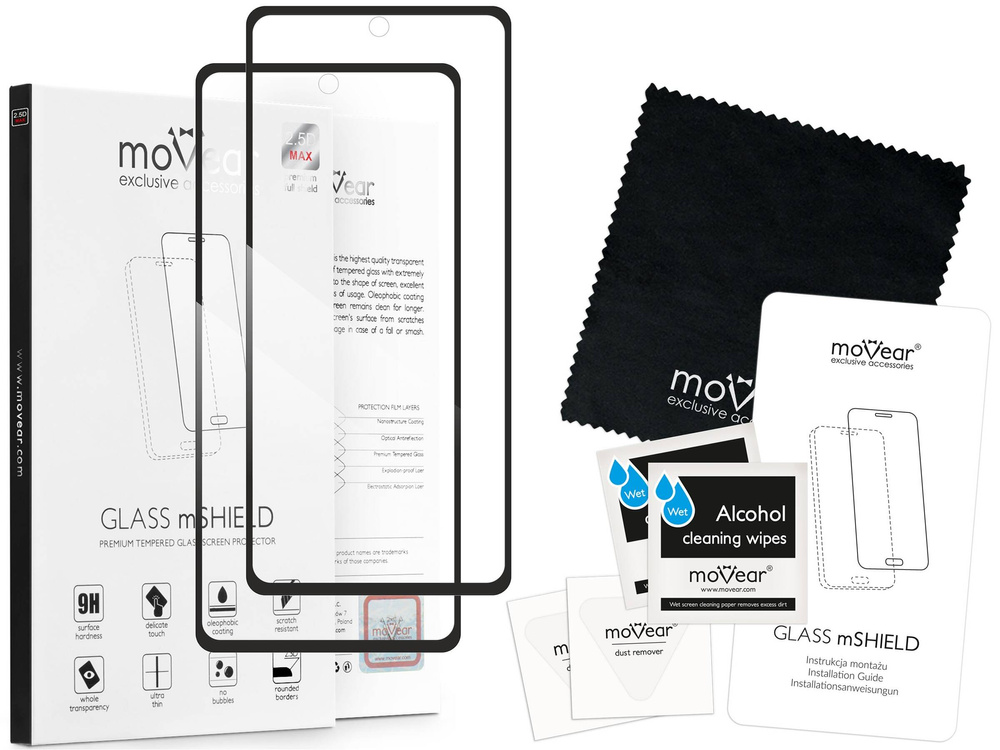 2 szt. | moVear GLASS mSHIELD 2.5D MAX do Samsung Galaxy S20 FE (6.5") (kompatybilne z etui)